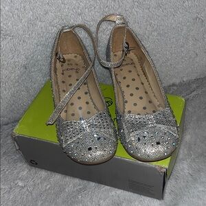 SOBEYO Silver Flats Sparkly Loafers